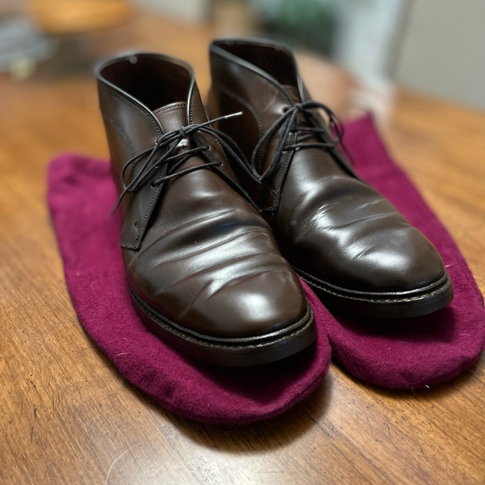 Allen Edmonds Custom Cordovan Chukka Coffee Brown size 11